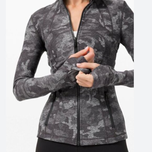 LULULEMON Define Jacket *Rulu in Incognito Camo HTR Black Sz 10 - NWT!! - Picture 1 of 12